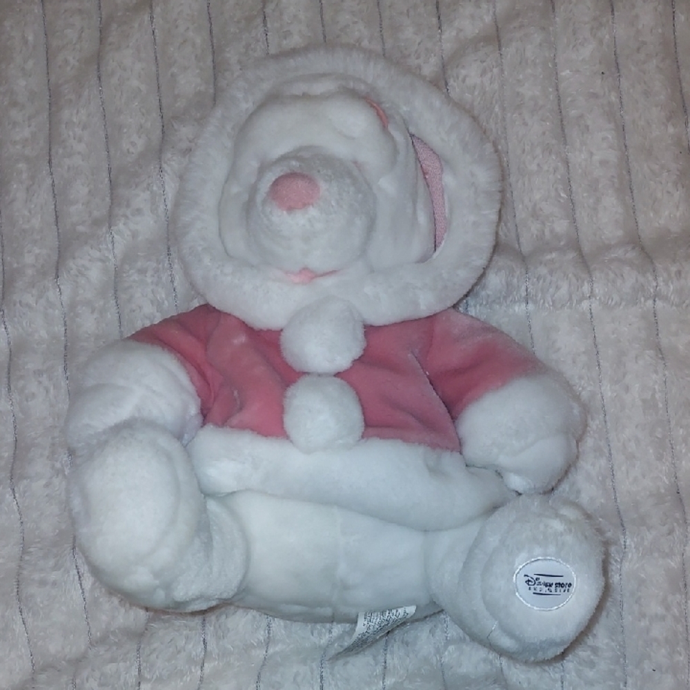 Pooh Bear Pink And White Winter Disney Store Exclusive Stuffy